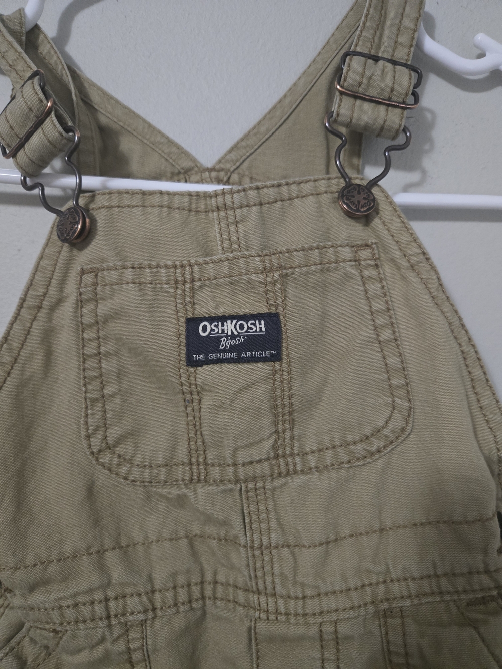 OshKosh B'gosh Toddler Tan Overalls - Picture 3 of 9